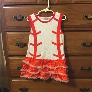 Girls baseball dress ruffle skirt size 5T